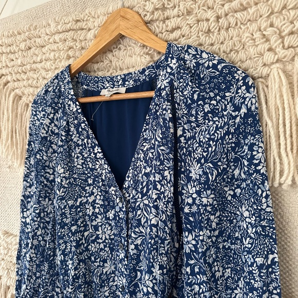 Madewell Tie-Waist Tiered Mini Dress - Picture 2 of 10